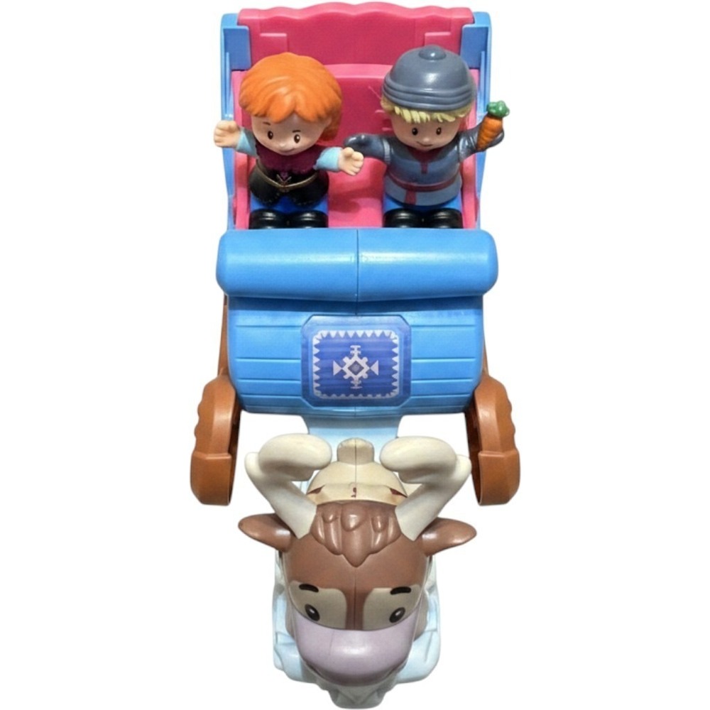 Fisher Price Little People Disney Frozen Kristoff's Sleigh Anna Sven 2019 Works